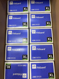 Medline Fitguard Nitrile Exam Gloves ,4 Boxes X250 Ct=1000 Ct, Pwder Free