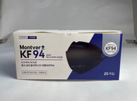 Montver Kf94 Face mask, made in Korea,Black, comfortable to wear