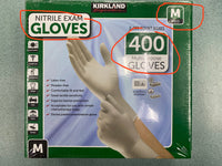 Kirkland Signature  Nitrile Exam Gloves, Medium - 400 Count