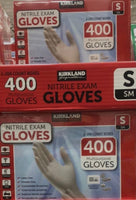 Kirkland Signature Nitrile Exam Gloves Size S,Powder-Free - 400 Count