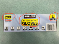 Kirkland Signature Nitrile Exam Gloves,Large - 400 Count